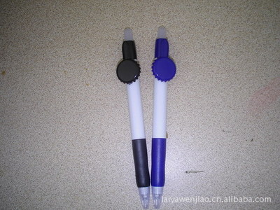 【【熱銷】供應酒瓶蓋筆 造型筆 彈跳筆】價格,廠家,圖片,圓珠筆、原子筆,桐廬萊雅文教用品-